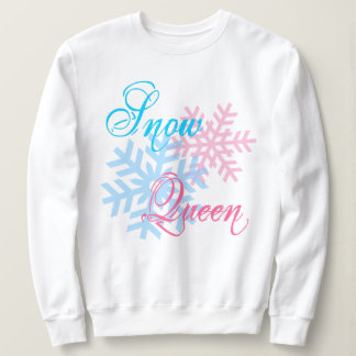 Sweatshirt Reine des neiges et flocons de neige drôle élégant