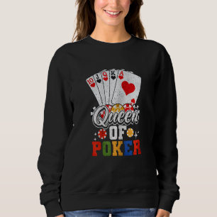 Sweatshirt Reine féminine de joueur de poker