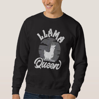 Sweatshirt Reine Lama Maman Animal Pour Femmes Filles