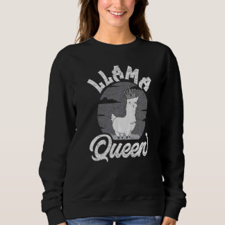 Sweatshirt Reine Lama Maman Animal Pour Femmes Filles