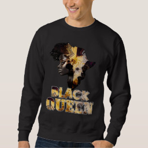 Sweatshirt Reine Noire Afro Mélanine Femmes Africaines Histoi