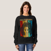 Sweatshirt Reines Février Anniversaire Black Women Afro Ameri (Devant entier)