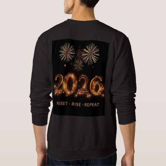 Sweatshirt Réinitialiser Élévation Répéter Motivation Concept (Dos)