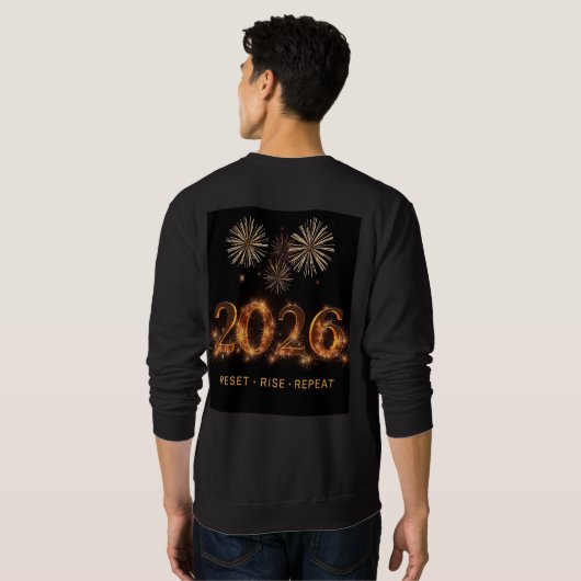 Sweatshirt Réinitialiser Élévation Répéter Motivation Concept (Dos entier)