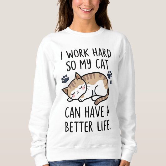 Sweatshirt Relatable Chat Maman et Papa Humour (Devant)