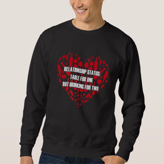 Sweatshirt Relation Sarcastique Statut Vin Boisson (Devant)