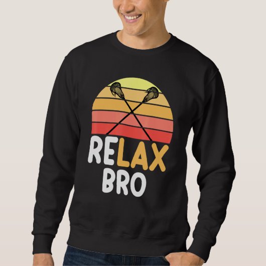 Sweatshirt Relax Bro Lacrosse Surf Vintage Sun (Devant)