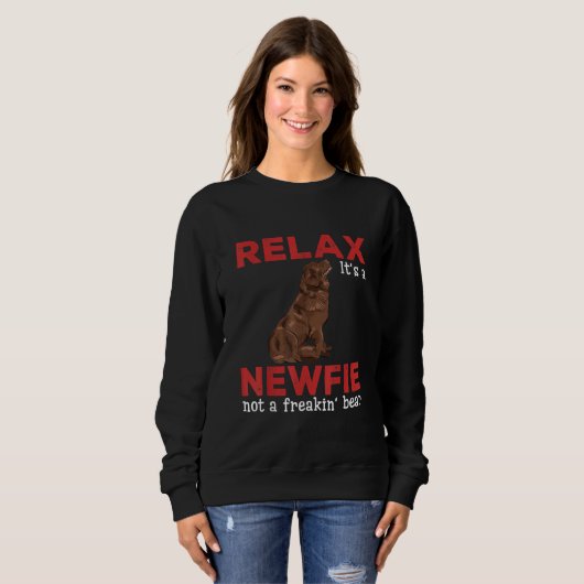 Sweatshirt Relax | Cute newfoundland (Devant entier)
