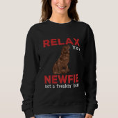 Sweatshirt Relax | Cute newfoundland (Devant)