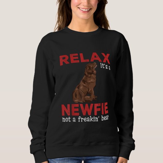 Sweatshirt Relax | Cute newfoundland (Devant)