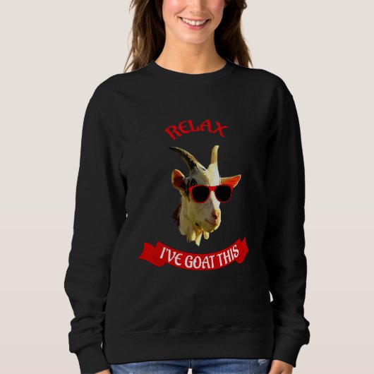Sweatshirt Relax J'ai Chèvre Eu Animal Pour (Devant)