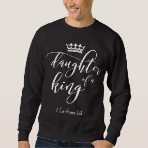 Sweatshirt Religieuse chrétienne Jésus Fille Roi Dire Gif