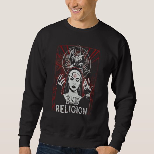 Sweatshirt Religion Nun Bad Nun Red Satan (Devant)