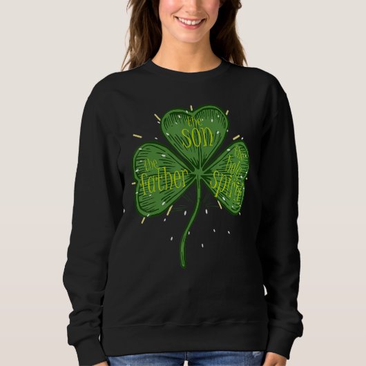 Sweatshirt Religious Christian Catholic St Patricks Day Irish (Devant)