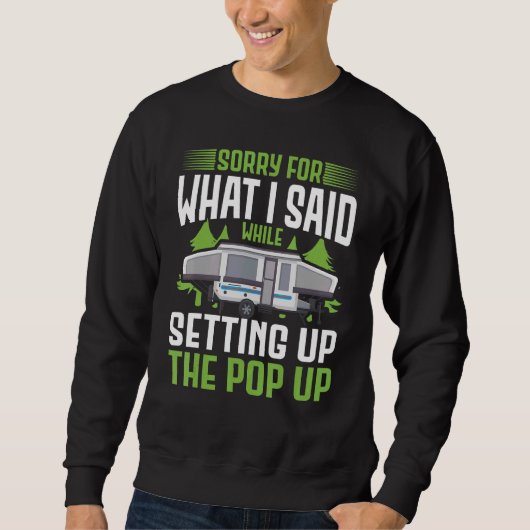 Sweatshirt Remorque Camping Pop Up (Devant)