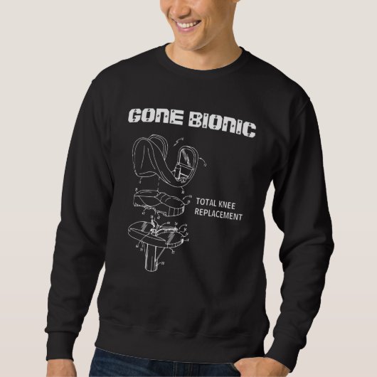 Sweatshirt Remplacement de la hanche total bionique drôle os (Devant)