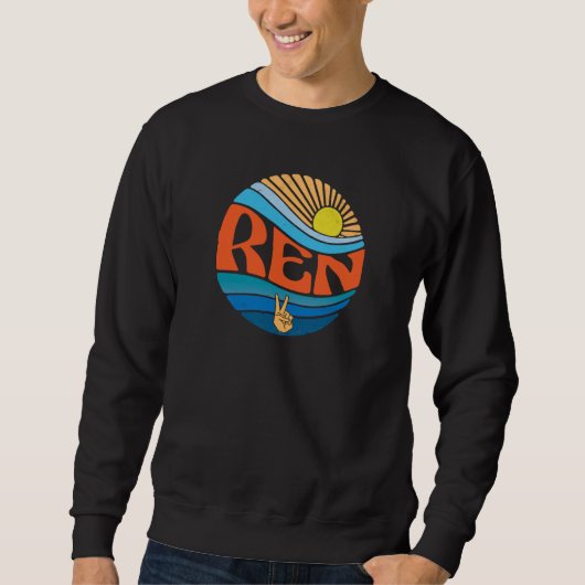 Sweatshirt Ren Vintage Sunset Ren Groovy Tie Dye (Devant)