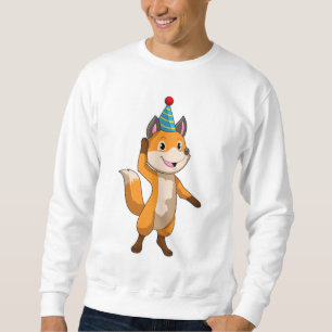 Sweatshirt Renard à la fête avec chapeau de fête
