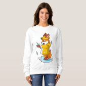 Sweatshirt Renard à la pluie avec gouttes de pluie (Devant entier)