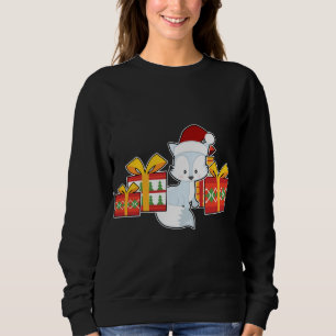 Sweatshirt Renard arctique avec Santa Hat - Joli Noël Arctiqu
