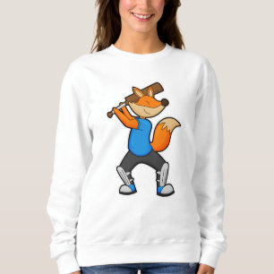 Sweatshirt Renard au cricket avec chauve-souris de cricket