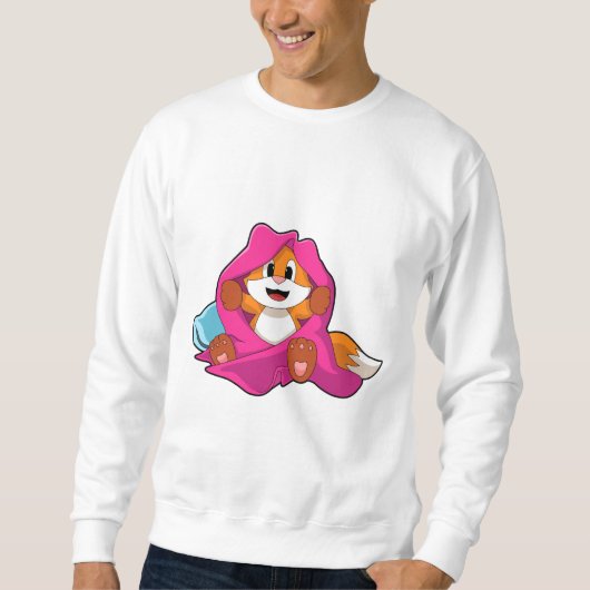 Sweatshirt Renard avec Coussin et couverture (Devant)