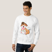 Sweatshirt Renard avec crème glacée fraise (Devant entier)
