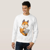 Sweatshirt Renard avec ordinateur portable (Devant entier)