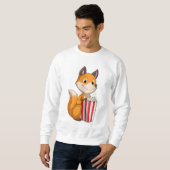 Sweatshirt Renard avec Popcorn (Devant entier)