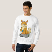 Sweatshirt Renard avec tasse de café (Devant entier)