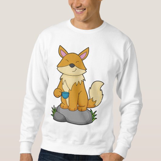 Sweatshirt Renard avec tasse de café (Devant)