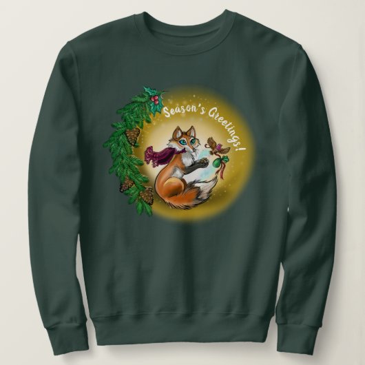 Sweatshirt Renard cadeau de vacances (Design devant)