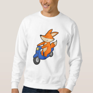 Sweatshirt Renard comme Biker avec Scooter