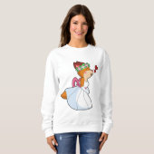 Sweatshirt Renard comme mariée avec robe Mariage & Flower wre (Devant entier)