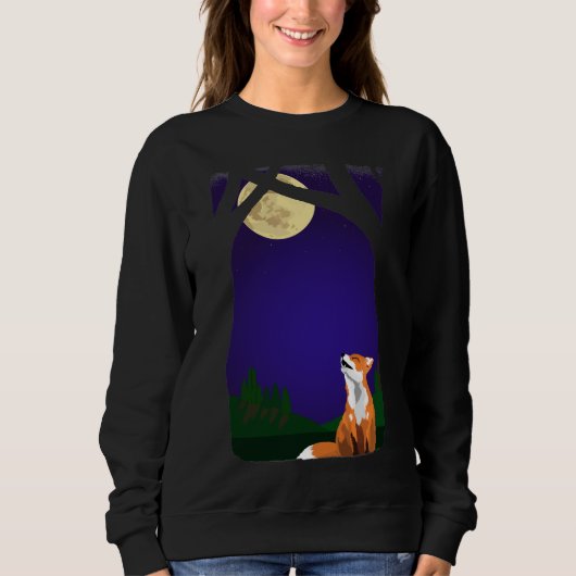 Sweatshirt Renard de pleine lune (Devant)