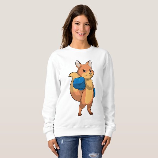 Sweatshirt Renard en boîte avec gants de boxe (Devant entier)