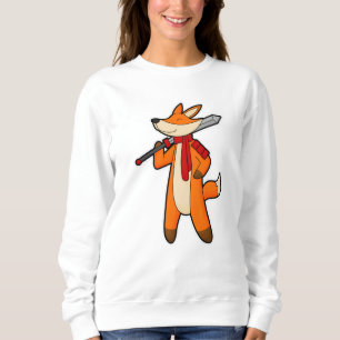 Sweatshirt Renard en guerrier avec épée et écharpe