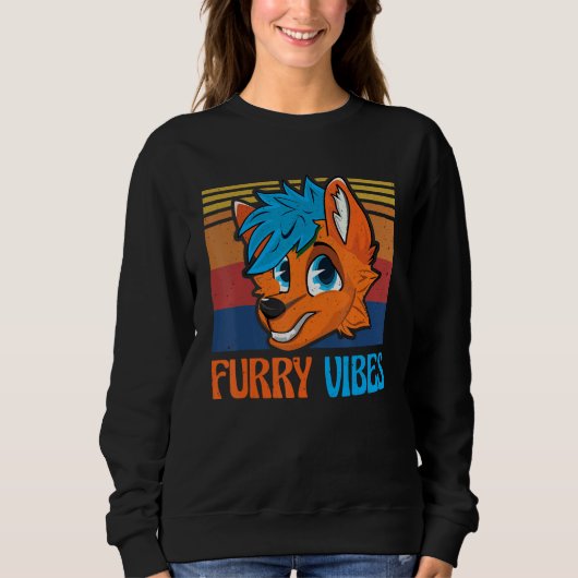 Sweatshirt Renard Fier Furry Vibes Queue Furry Person Cos (Devant)