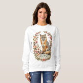 Sweatshirt Renard Fleur de Pêcher du Delaware (Devant entier)