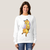 Sweatshirt Renard marié avec voile (Devant entier)