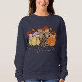 Sweatshirt Rencontre-moi au Patch Imprimé léopard mignon d'au (Devant)