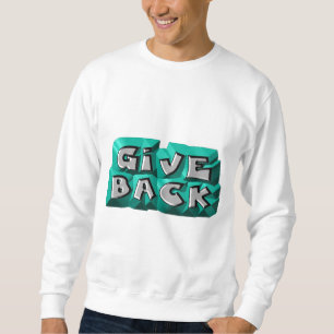 Sweatshirt Rendre Citation Sagesse Turquoise Gris ciselé