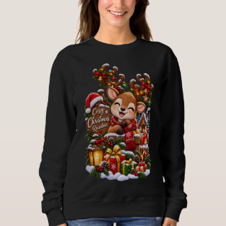 Sweatshirt Renne de Noël Cozy – Bois hivernal nostalgique