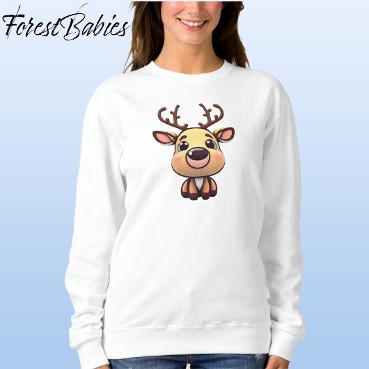 Sweatshirt Rennes, Cerf De Bébé, Faune, Adulte De Doe, 🦌 Drô