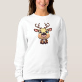 Sweatshirt Rennes, Cerf De Bébé, Faune, Adulte De Doe, 🦌 Drô (Devant)