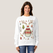 Sweatshirt Rennes et ornements (Devant entier)