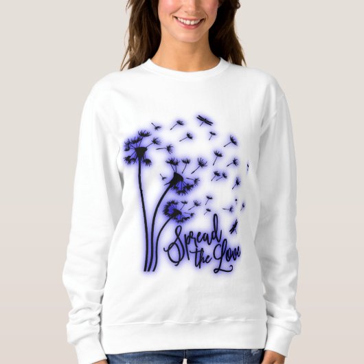 Sweatshirt Répandre Les Dandelions Amoureux et les libellules (Devant)