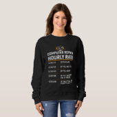 Sweatshirt Réparation de l'ordinateur Horaire Évaluer Technic (Devant entier)
