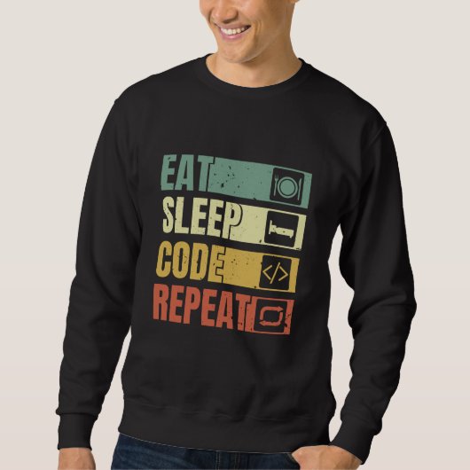 Sweatshirt répéter le code de veille (Devant)