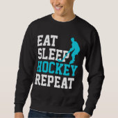 Sweatshirt Répéter le hockey du sommeil (Devant)